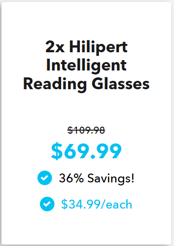 Hilipert Reading Glasses package offer price 